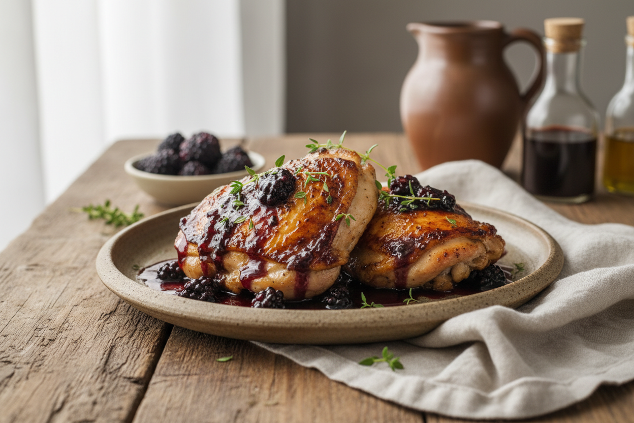 Blackberry & Balsamic Glazed Chicken