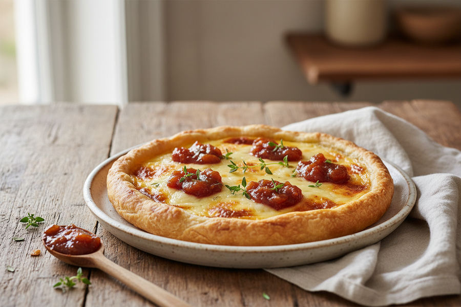 Choko Chutney & Cheese Tart
