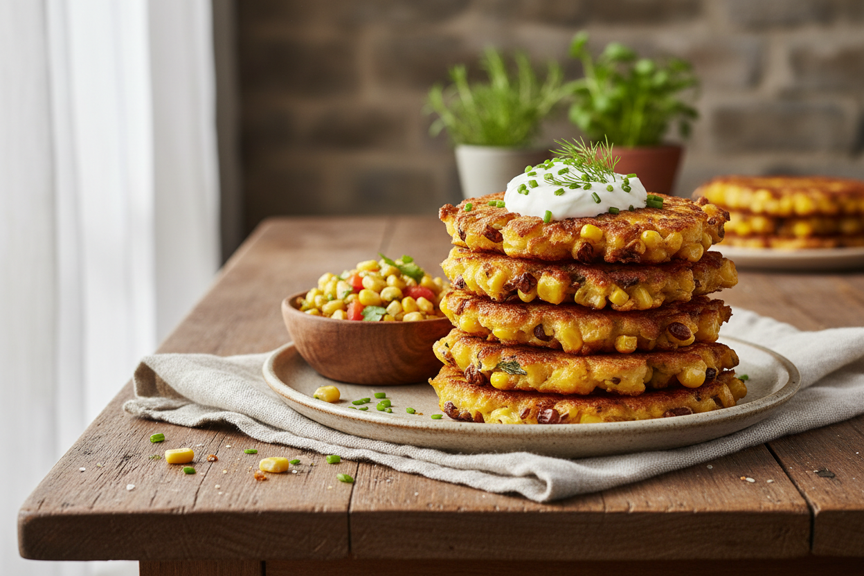 Corn Relish & Cheddar Corn Fritters