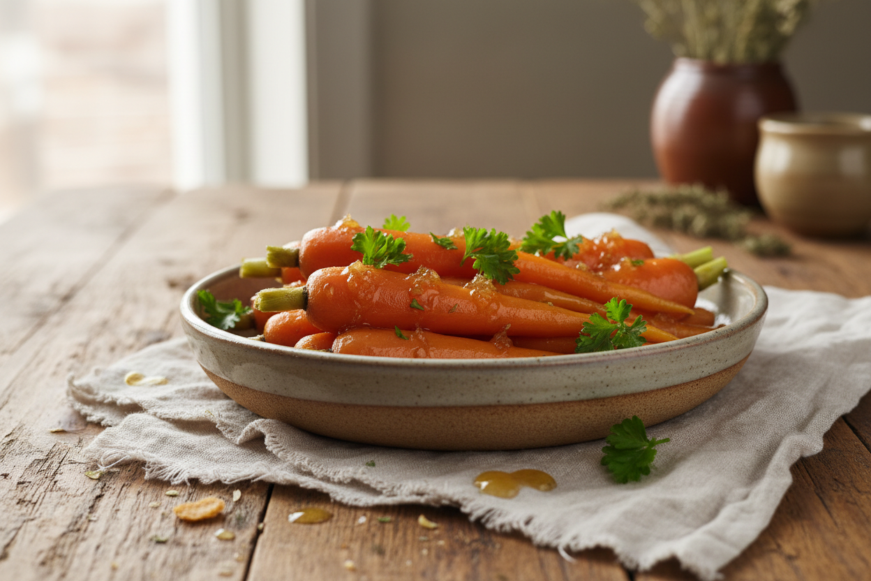 Lemon & Ginger Marmalade Glazed Carrots