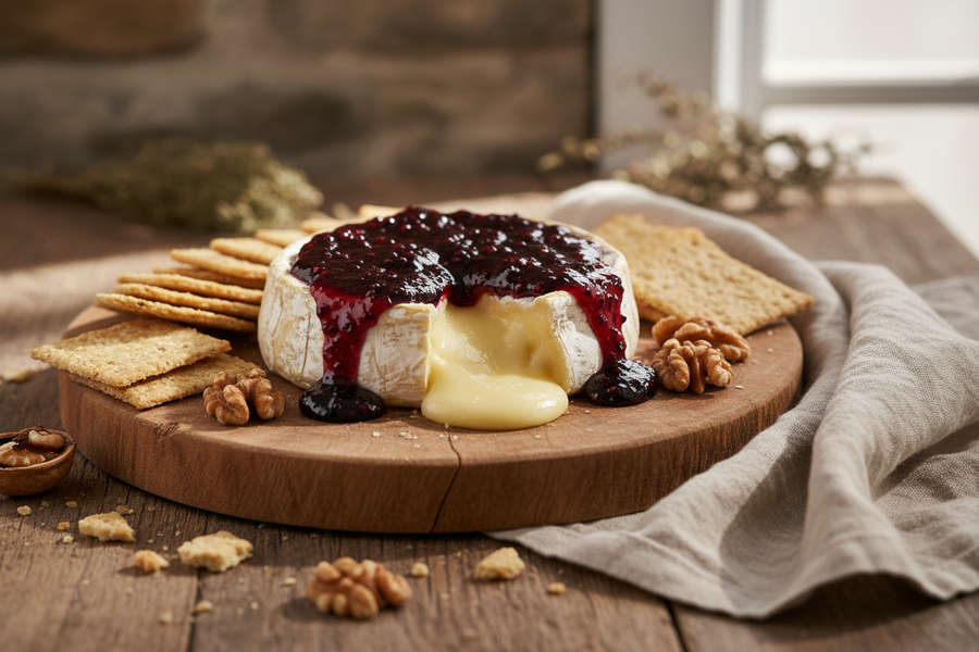 Mulberry Jam Baked Brie