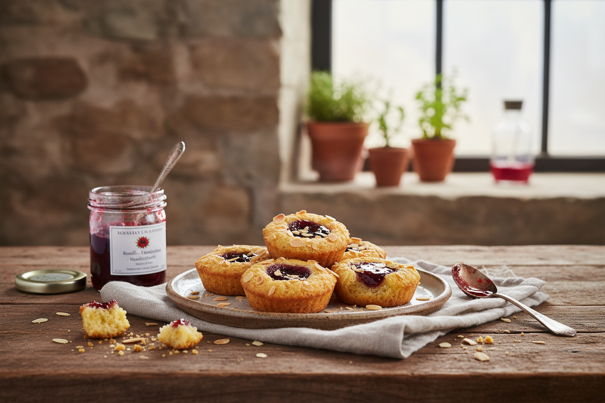 Rosella Jam & Almond Friands