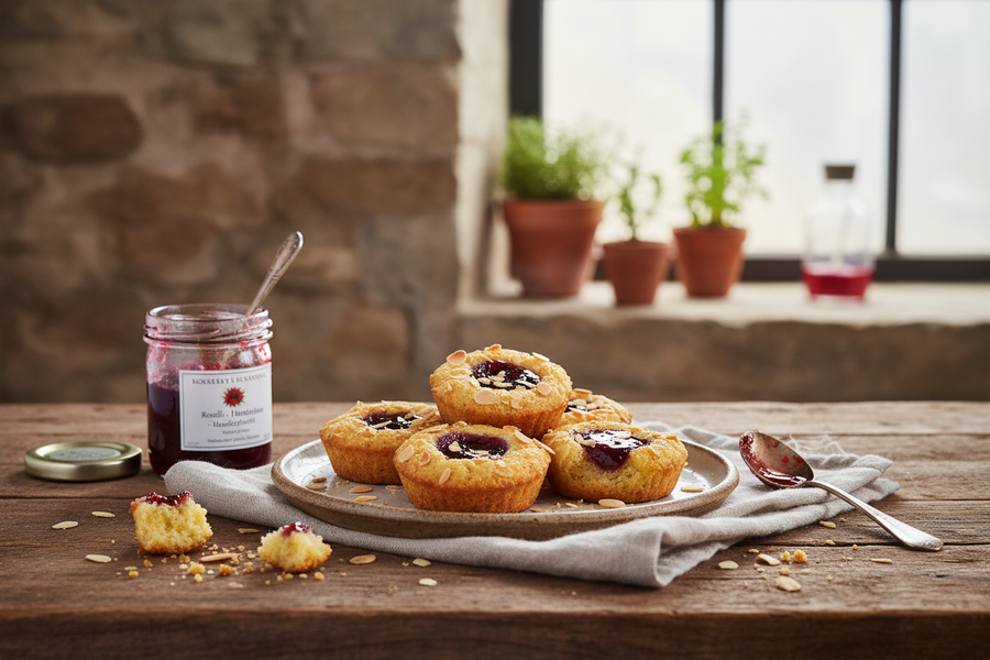 Rosella Jam & Almond Friands